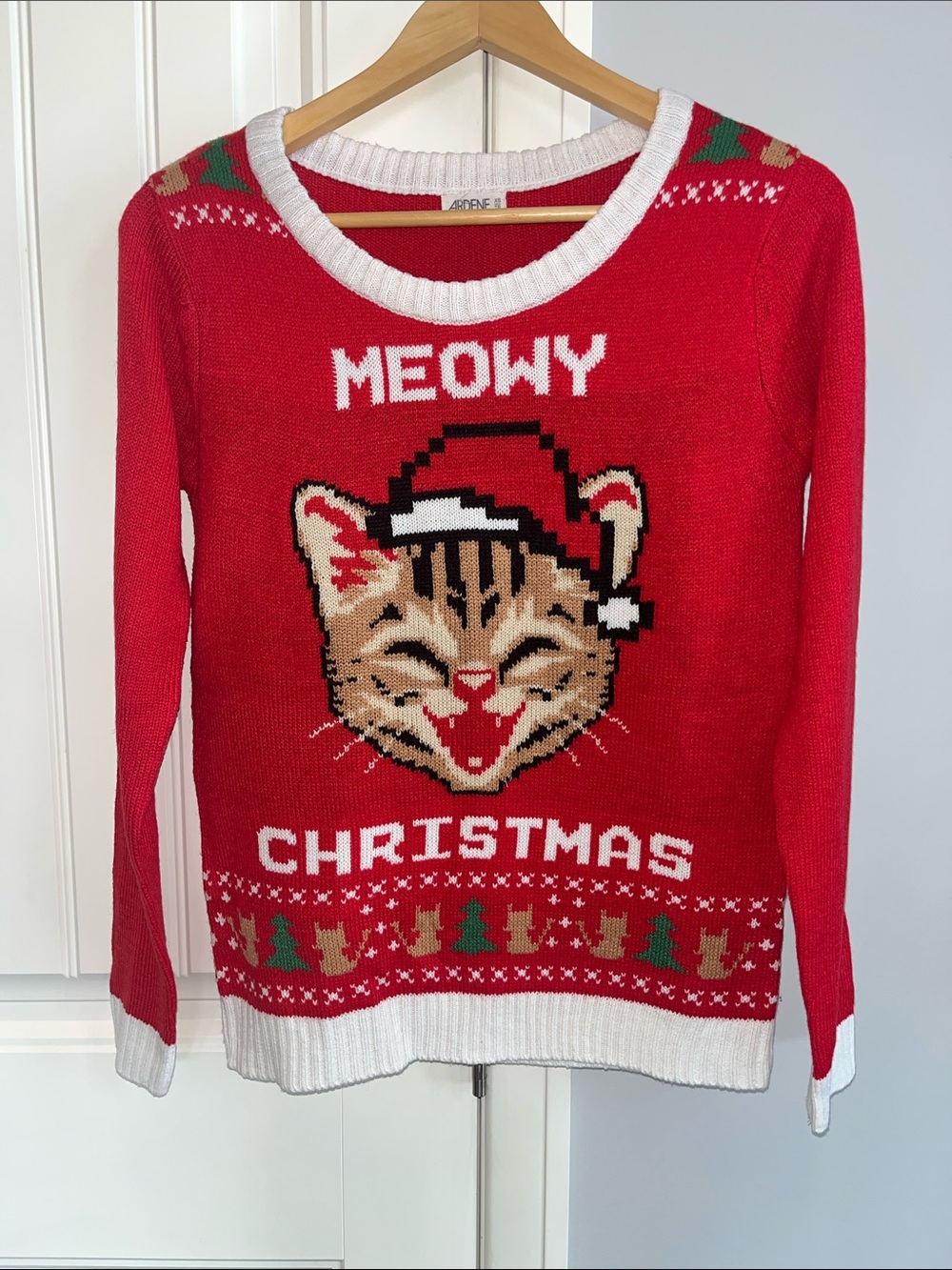 Ardene "Meowy Christmas" Cute and Ugly Christmas Sweater XS